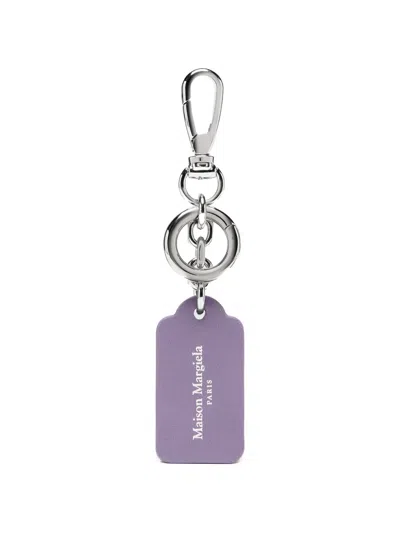 Maison Margiela Double Tag Keyring In Purple