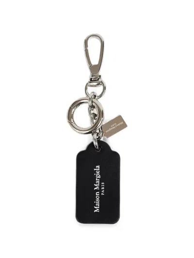Maison Margiela Double Tag Keyring Small In Purple