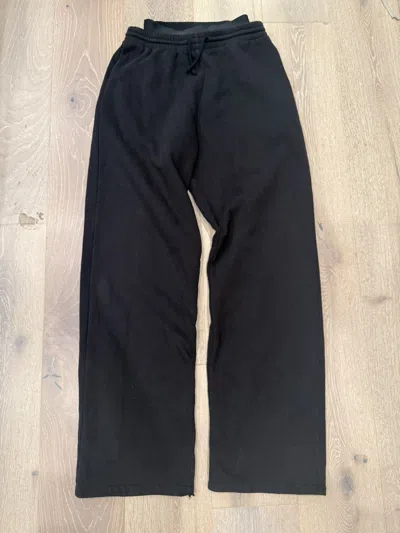 Pre-owned Maison Margiela Double Waist Boxer Sweatpants In Black
