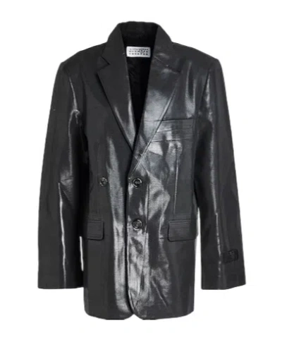 Maison Margiela Double-breasted Blazer In Black