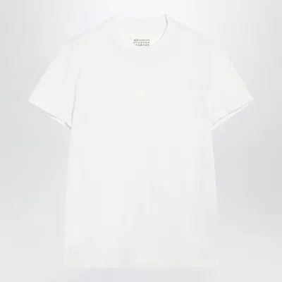 Maison Margiela Doublelayer Cotton Tshirt In White In Multi
