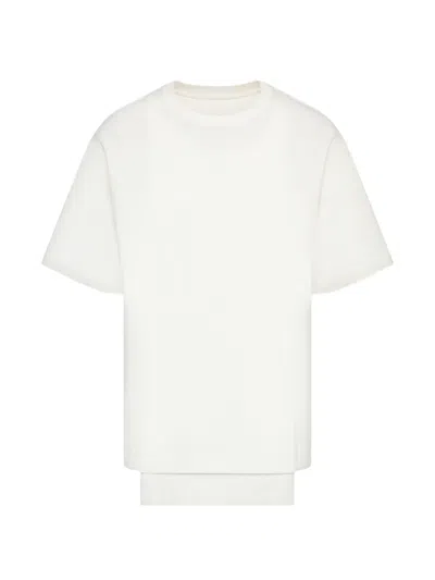 Maison Margiela Crew Neck Short Sleeve Jersey Top In White