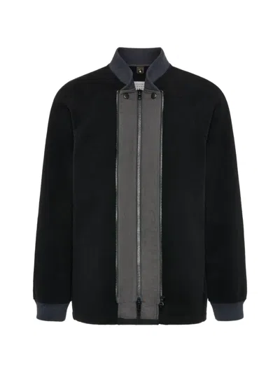 Maison Margiela Double-zipper Raglan-sleeve Bomber Jacket In Multi