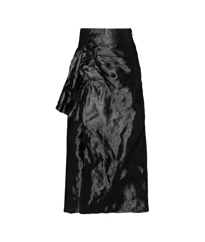 MAISON MARGIELA MAISON MARGIELA DRAPED DETAILED MIDI SKIRT