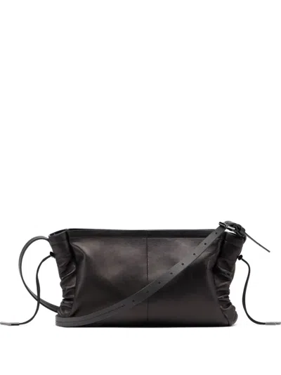 Maison Margiela Drawstring Baguette Shoulder Bag In Black