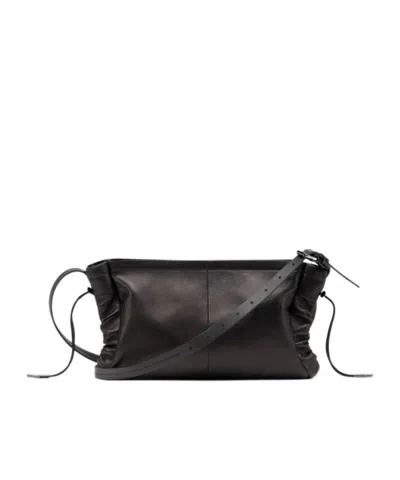 Maison Margiela Pleated Shoulder Bag In Brown