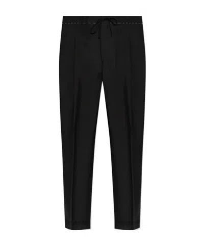 Maison Margiela Drawstring Casual Pants In Black