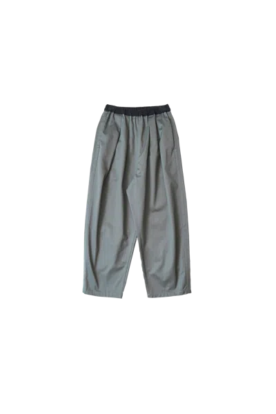 Maison Margiela Drawstring Cotton Trousers Grey In Gray
