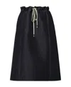 Maison Margiela Moiré-effect Drawstring Skirt In Black