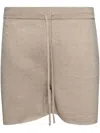 Maison Margiela Relaxed-fit Walnut Shorts With Drawstring Waist In Brown