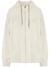 Maison Margiela Numerical Logo Hooded Sweatshirt In Beige