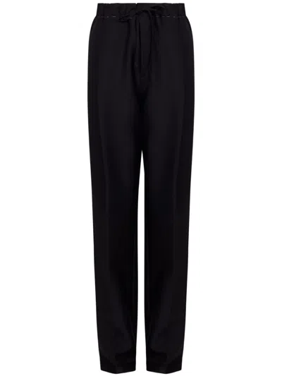 Maison Margiela Drawstring Trousers In Black