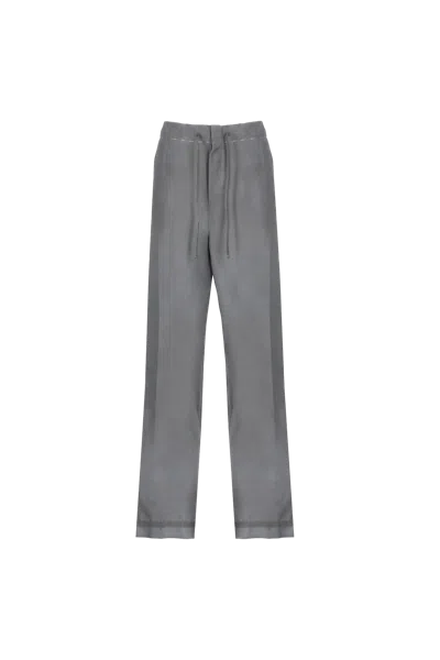 Maison Margiela Drawstring Trousers Grey In Gray