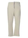 Maison Margiela Drawstring-waist Cropped Trousers In Neutral