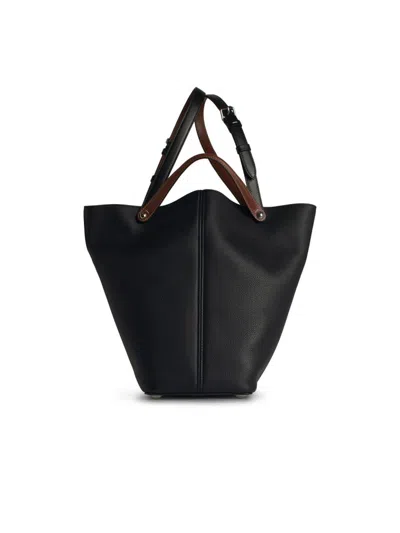 Maison Margiela 'dress Age' Black Leather Bag
