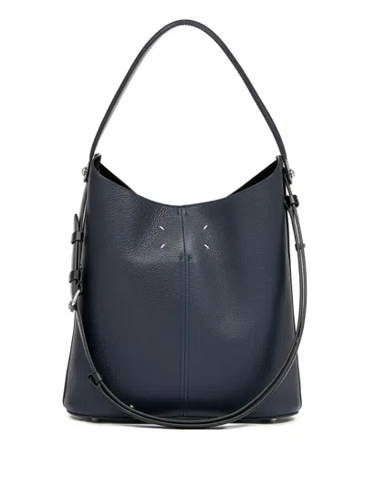 Maison Margiela Dress-age Hobo Dual-strap Leather Tote Bag In Blue