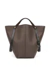 Maison Margiela Dress-age Leather Dual-strap Tote Bag In Brown