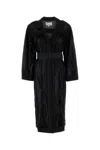 Maison Margiela Black Jersey Trench Dress In Black