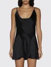 Maison Margiela Woman Bodysuit Black Size 4 Viscose, Acetate In 黑色