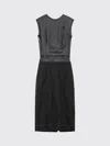 Maison Margiela Grey Mélange Sleeveless Dress In Gray
