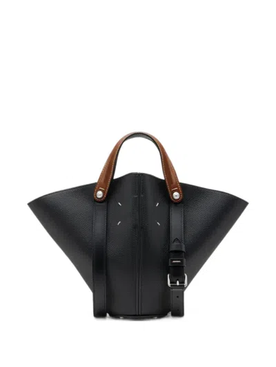 Maison Margiela Dress-age Small Leather Tote Bag In Black