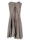 Maison Margiela Sleeveless Asymmetric Hem Textured Dress In Multi