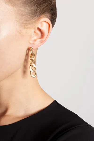 Maison Margiela Drop Earrings In Gold
