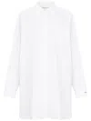 Maison Margiela Womens Optical White Relaxed-fit Long-sleeve Cotton Shirt In White