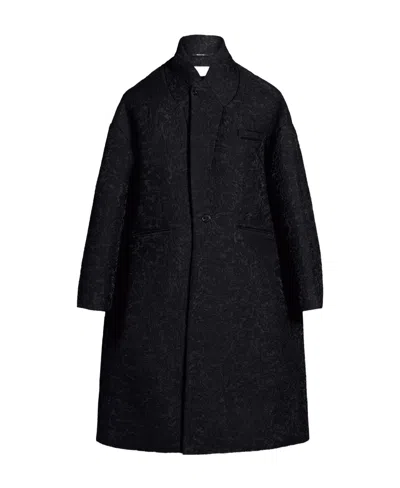 Maison Margiela Drop Shoulder Oversized Coat In Black