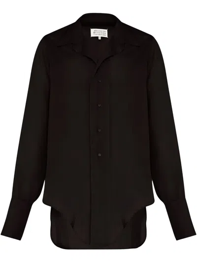 Maison Margiela Dropped Hem Shirt In Black