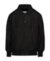 Maison Margiela Dupion Bomber Jacket In Black