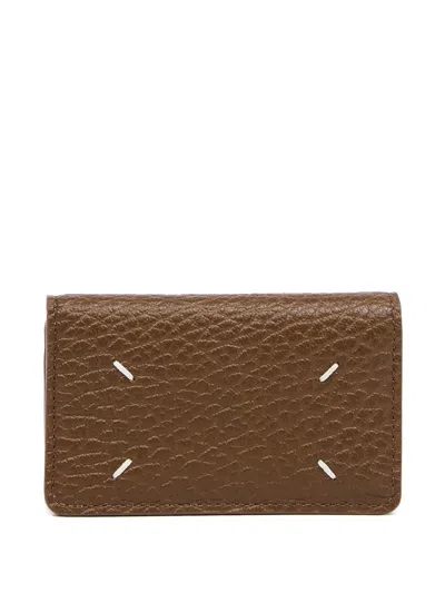 Maison Margiela Eather Card Holder In Brown