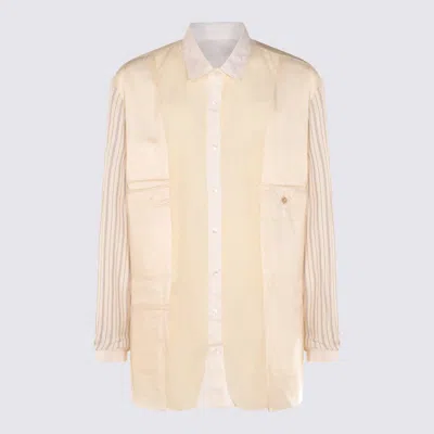 Maison Margiela Ecru Cotton Casual Jacket In Beige