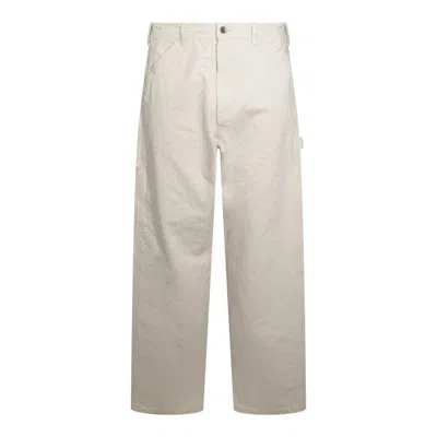 Maison Margiela Ecru Cotton Pants In Beige