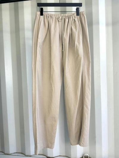 Pre-owned Maison Margiela Elastic Waist Rope Wide Leg Pants In Brown