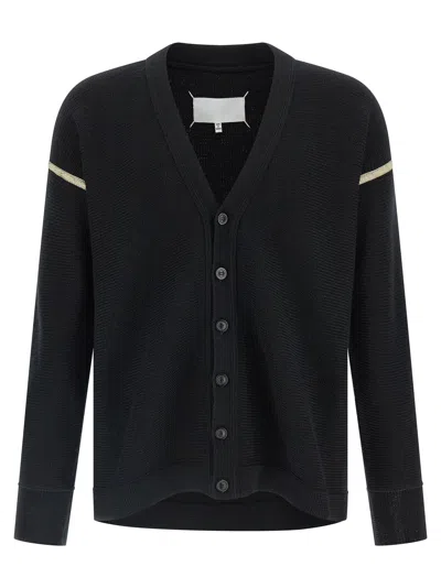 Maison Margiela Elbow Patch Cardigan In Black