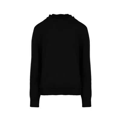 Maison Margiela Elbow Patch Sweater Man Black