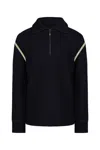 Maison Margiela Elbow Patch Half Zip Wool Pullover