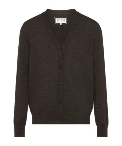 MAISON MARGIELA ELBOW-PATCH WOOL CARDIGAN