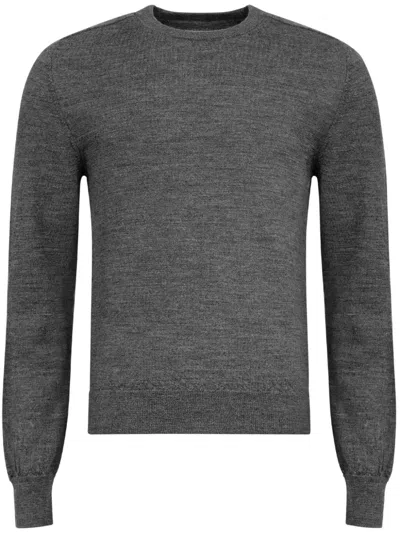 Maison Margiela Pullover Mit Ellenbogen-patches In Grey
