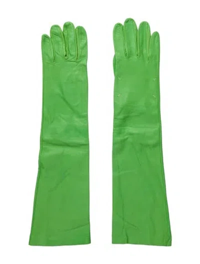 Pre-owned Maison Margiela Elbow-length Gloves In Green