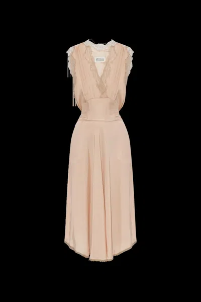 Maison Margiela Elegant Midi Dress For Spring/summer 2026 In Pink