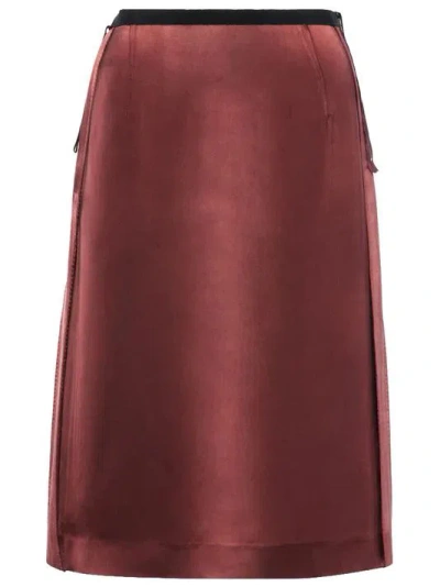 Maison Margiela Elegant Midi Skirt For Ss26 In Brown