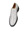 Maison Margiela Lace-up Shoes With Embellished Design And Textured Finish In White