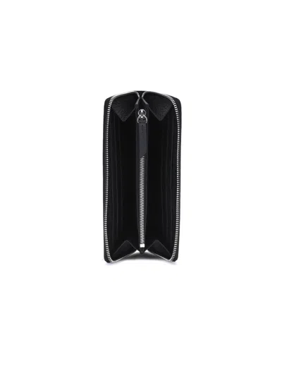 Maison Margiela Embossed Calf Leather Wallet In Black