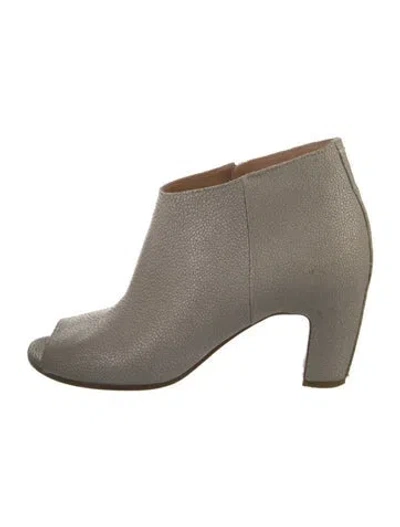 Pre-owned Maison Margiela Embossed Leather Boots In Neutral