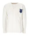Maison Margiela Embroidered-bird Sweatshirt In White