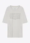 Maison Margiela Ecru T-shirt With Logo Embroidery