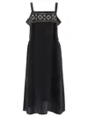 Maison Margiela Embroidered Detail Knee-length Sleeveless Dress