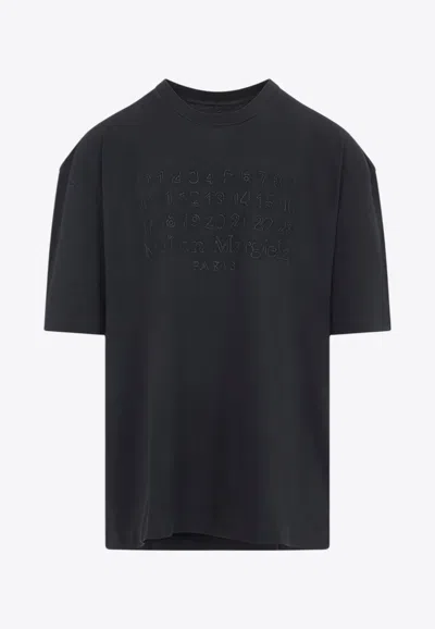 Maison Margiela Dark Grey Cotton T-shirt In Animal Print